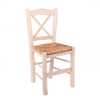 METRO Chair Unpainted with Rush Seat