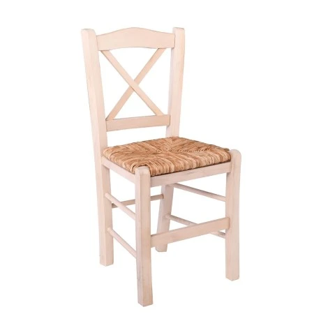 METRO Chair Unpainted with Rush Seat