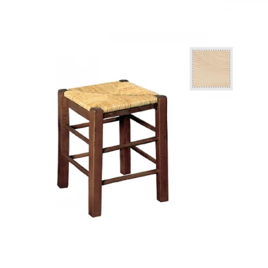 TAVERNA Stool H50cm Unpainted with Rush Seat