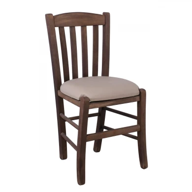 CASA Beech Chair Impregnation Walnut/Pu Cappuccino