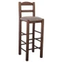SIFNOS Bar Stool Beech Impregnation Walnut/Pu Cappuccino