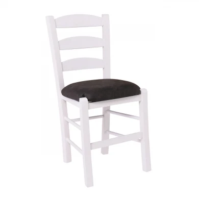 SKIROS Beech Chair Impregnation Lacquer White/Suede Anthracite