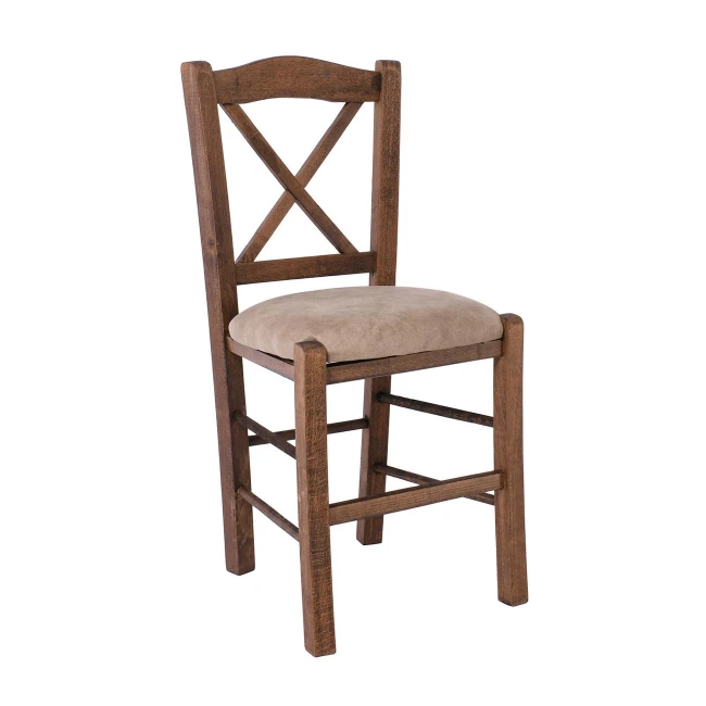 METRO Beech Chair Impregnation Walnut/Suede Beige