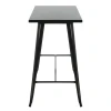RELIX Τραπέζι Bar-Pro, Μέταλλο Βαφή Μαύρο 120x60x102cm