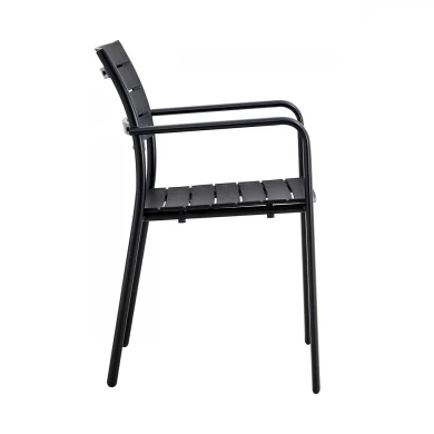 SAGA Armchair Metal Black/PP-UV Black