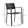 SAGA Armchair Metal Black/PP-UV Black