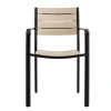 SAGA Armchair Metal Black/PP-UV Tortora