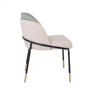 SELECT Chair Metal Black Paint, Pu Beige/Sage Green