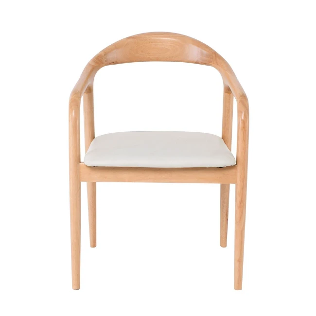 SIMONE Armchair Natural, Pu Ecru