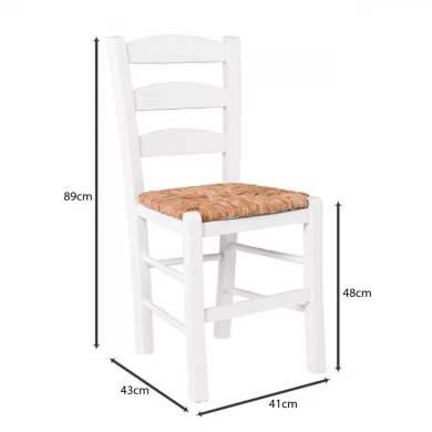 SKIROS Beech Chair Impregnation Lacquer White