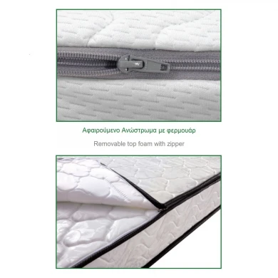 MATTRESS Top Foam Removable/Pocket Spring 90x200/21cm (2-side)
