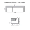 Καναπές STYLE τριθέσιος τεχνόδερμα Pu σε χρώμα sand grey 164x71x72εκ.