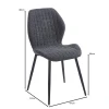 TANGO Chair Metal Black/Fabric Dark Grey