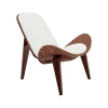 TAYLOR Armchair Walnut/Pu White
