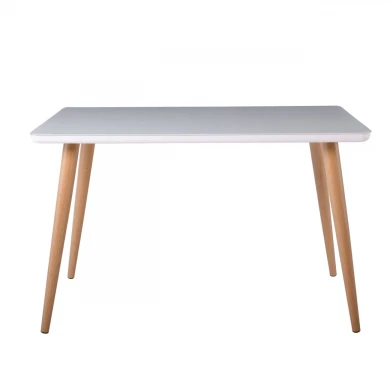 UNION Table 130x80cm Natural Paint/Glass White