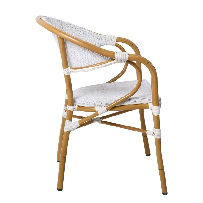 VEGERA Armchair Alu Natural/Textilene Ecru