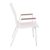 VIRNA Armchair Metal White/Textilene White/Polywood Natural