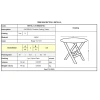 ZAPPEIOU Pantone Folding Table D.60cm Metal Beige 14-1212