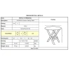 ZAPPEIOU Pantone Folding Table D.60cm Metal Sandy Blue 5415C