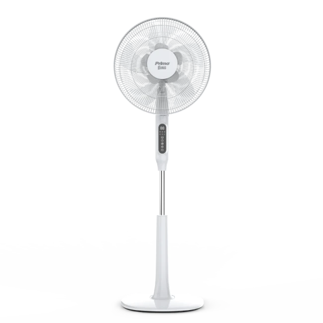 Ανεμιστήρας Ορθοστάτης PRSF-80614D Primo 16'' 40εκ. Με Τηλεχειριστήριο και DC μοτέρ Λευκός