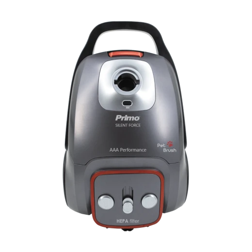 Σκούπα PRVC-40489 Primo Ηλεκτρική AAA Silent Force, με πέλμα PET 700W 3.0L Ανθρακί/Κόκκινη
