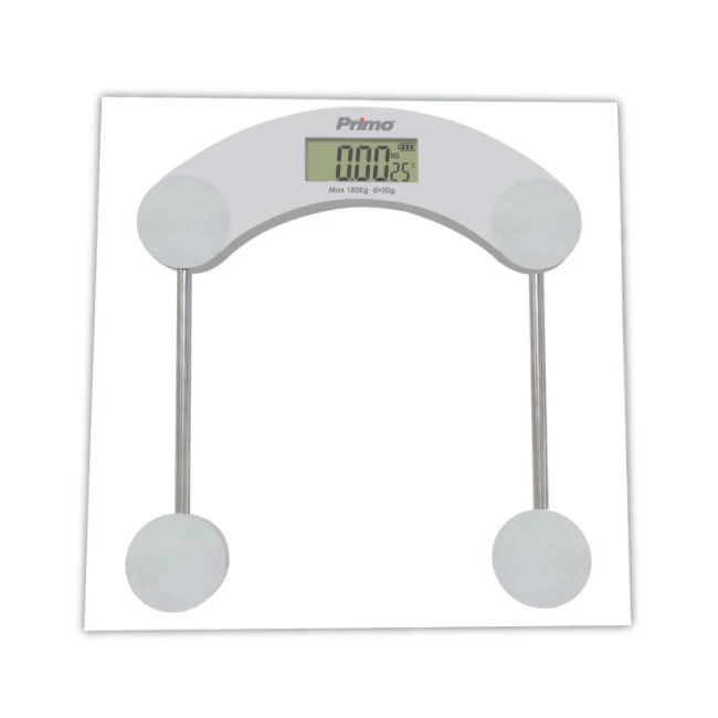 Ζυγαριά Σώματος PRBS-40455 Primo 180Kg Υάλινη Γκρι