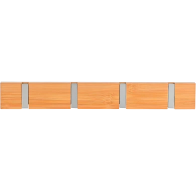 WALL HANGER WOODEN 40x5.5x1.8cm WITH 4 FOLDABLE HOOKS