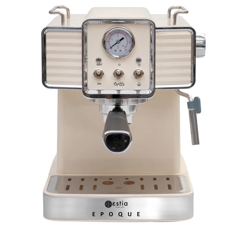 ESPRESSO COFFEE MAKER RETRO EPOQUE 1350w 20bar 1.5lt CREAM