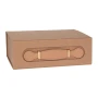 BROWN PAPER BOX WITH HANDLE 24X18X8CM