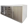 Professional work corner desk Armadi pakoworld sonoma-white 160x80x75cm