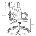 Manager office chair Roby pakoworld with PU in black colour